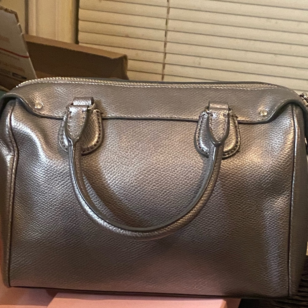 Coach Metallic Silver Bennett EUC - image 2